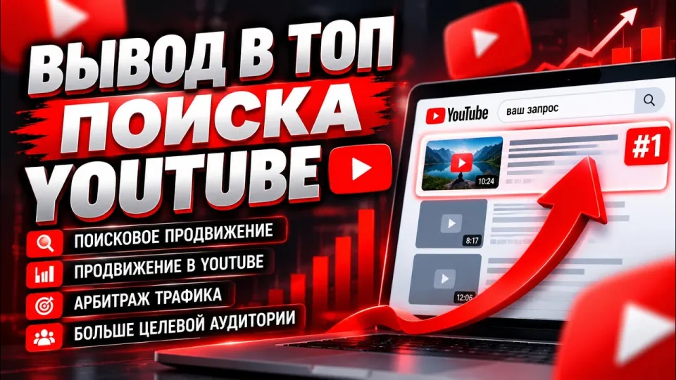 Продвижение видео на YouTube выводит ролик в ТОП поиска по целевому запросу и приводит горячий трафик
